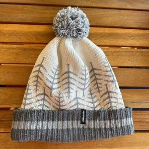 Patagonia unisex winter hat Pom Pom grey and white lightly used